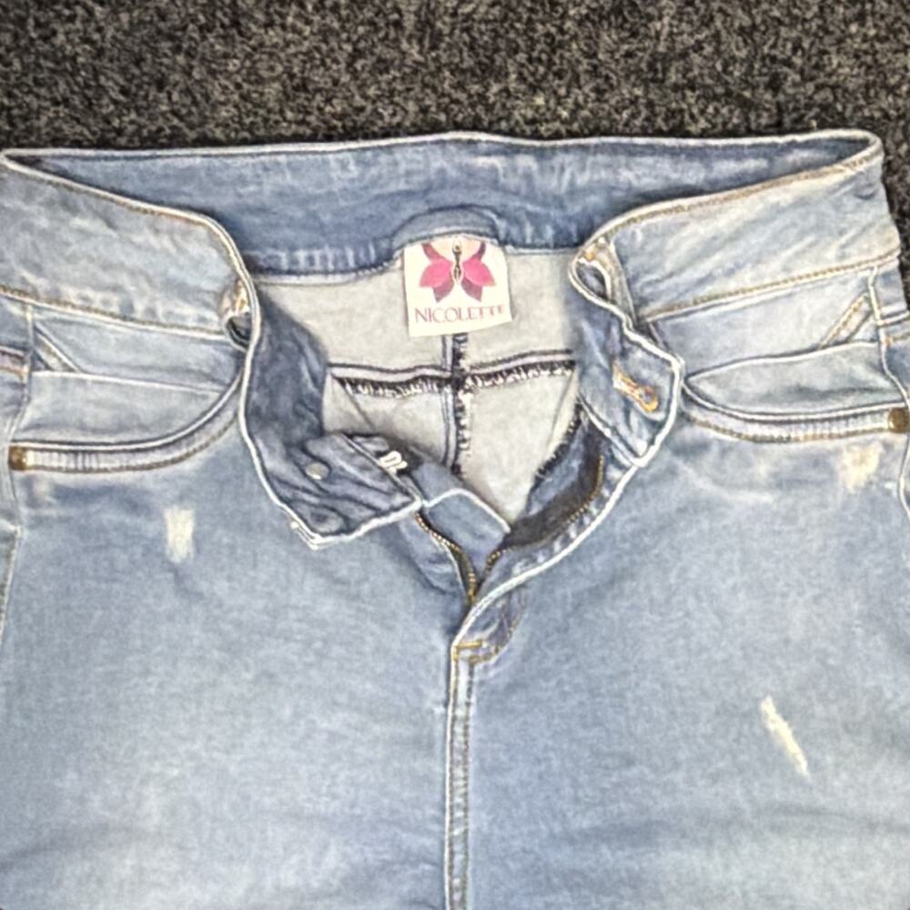 Nicolette Women’s Light Wash Blue Skinny 5-Pocket Denim Jeans Size 10